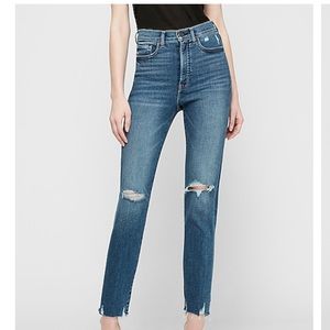 NWT Super High Waisted Express Straight Jeans